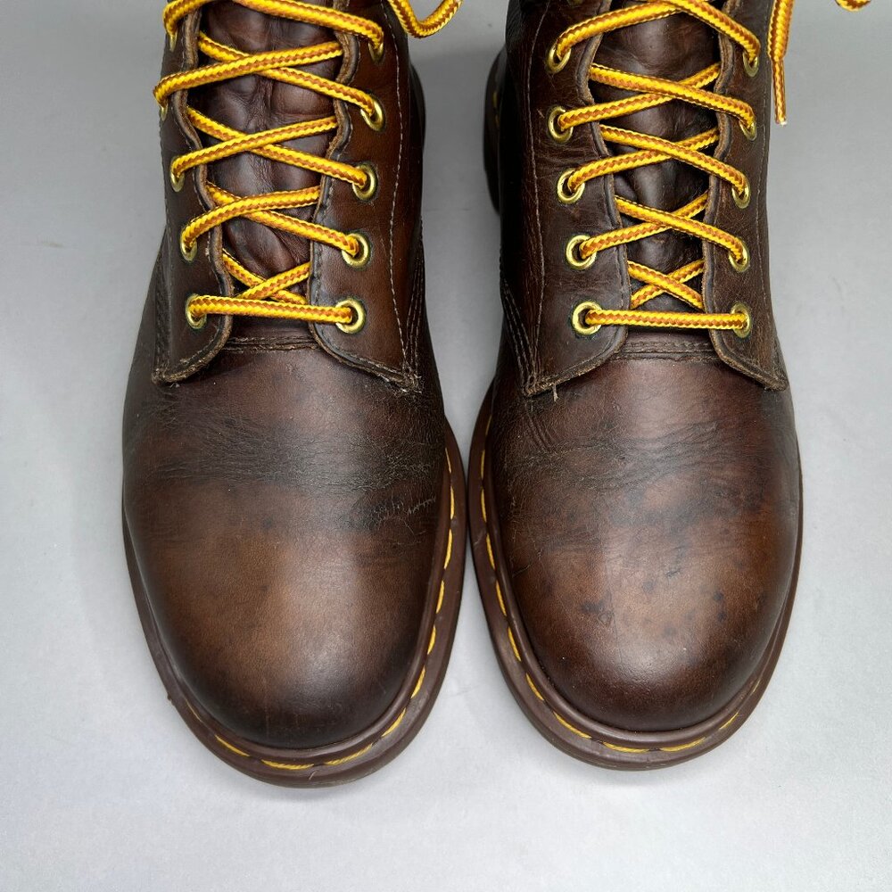 Dr. Martens 1460 Ben Boots Men's Size 10 Brown Leather Made In England Lace Vtg - Picture 4 of 16